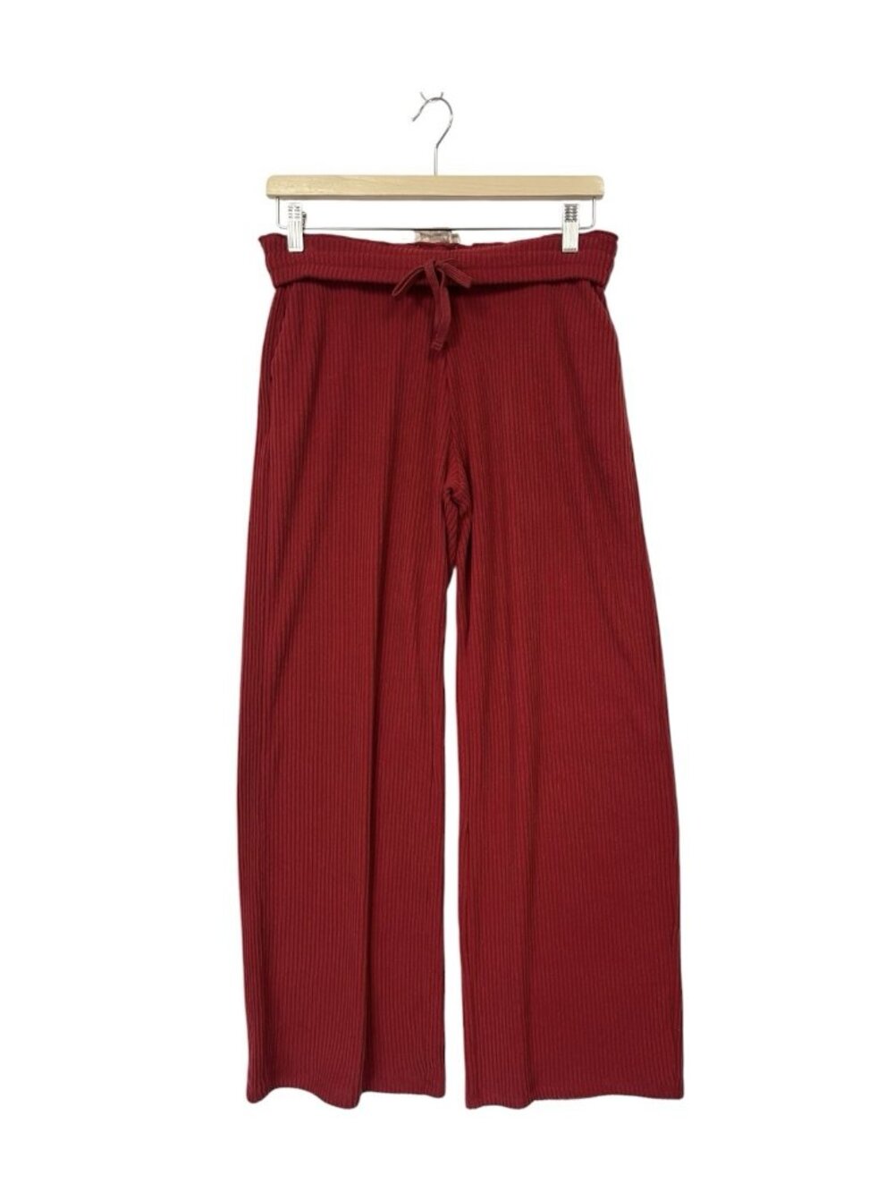 Abercrombie & Fitch Lounge Collection Ribbed Pants Size S Small Red